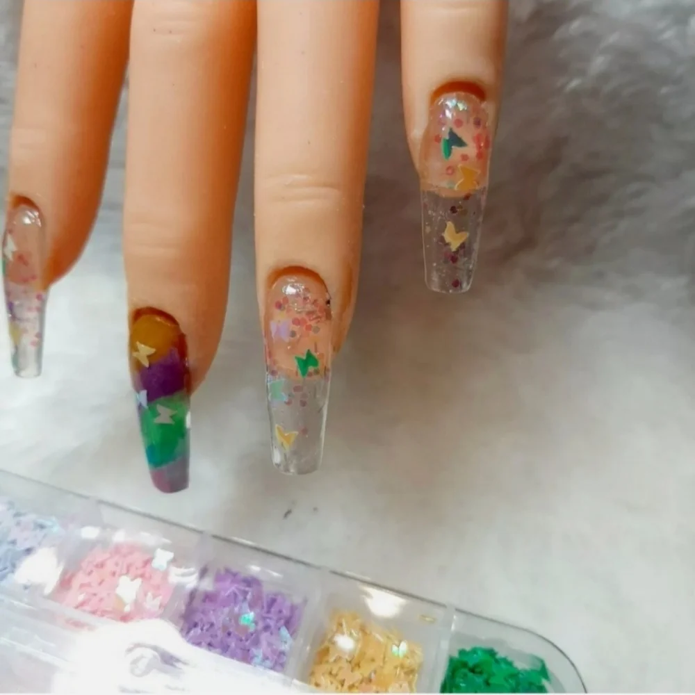 Nail art decoration crafts butterflies sequins
